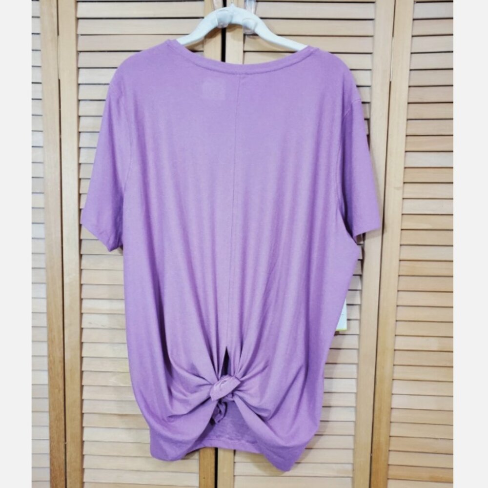 Old Navy Lavender Purple Short Sleeve Knot-Back Tee